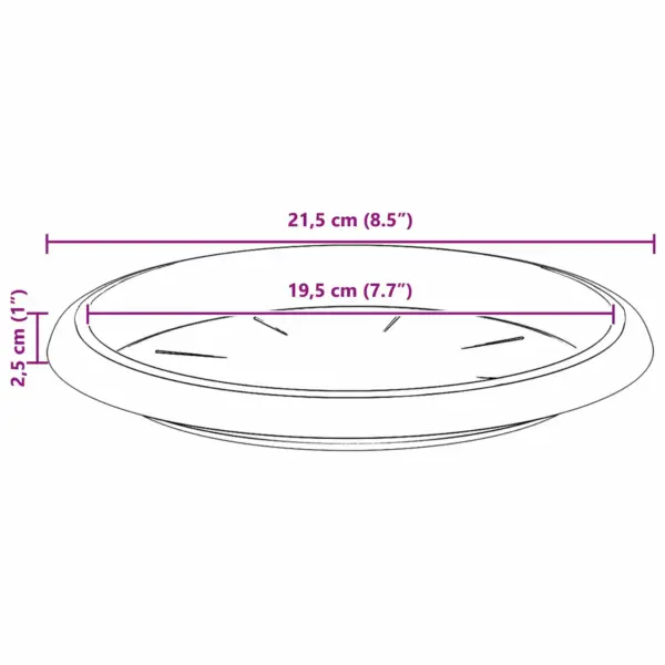 Plastist taimepotid drenaažiavadega, kohviroosa, Ø 26 x 21,5 cm, 6 tk – 12