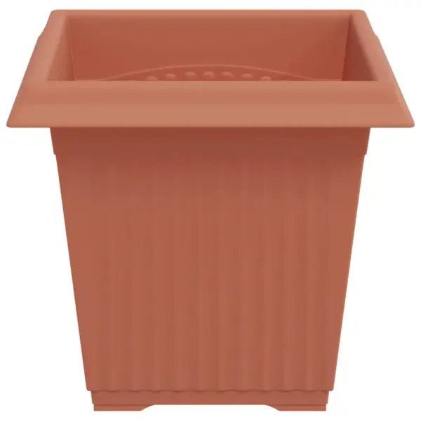 Ruutlillepotid, 6 tk, kohviroosa plastmass, 16 x 16 x 14 cm – 6