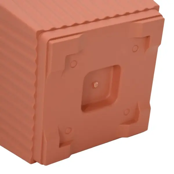 Ruutlillepotid, 6 tk, kohviroosa plastmass, 16 x 16 x 14 cm – 9