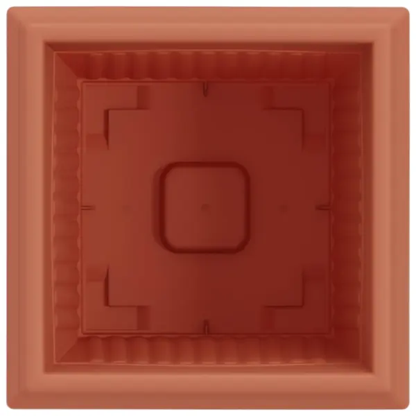 Ruutlillepotid drenaažiavadega, 6 tk, kohviroosa plastist, 23 x 23 x 17,5 cm – 7