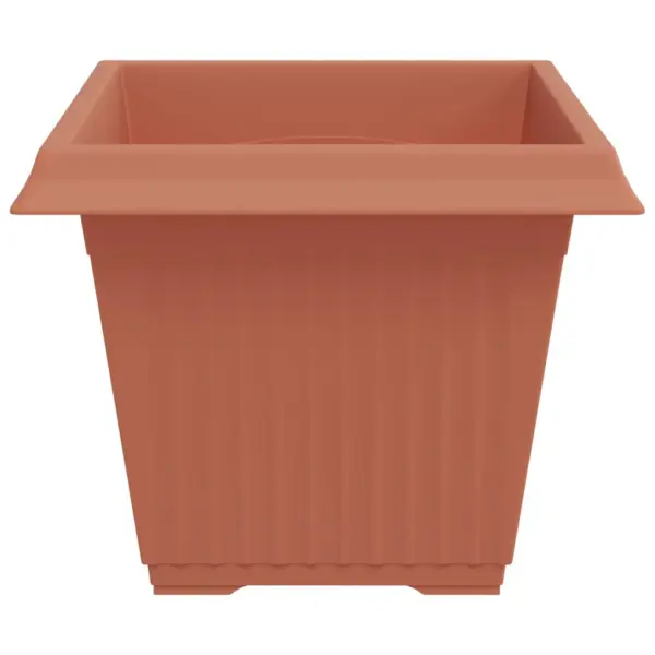 Ruutlillepotid drenaažiavadega, kohviroosa plastmass, 6 tk, 43 x 43 x 33,5 cm – 6
