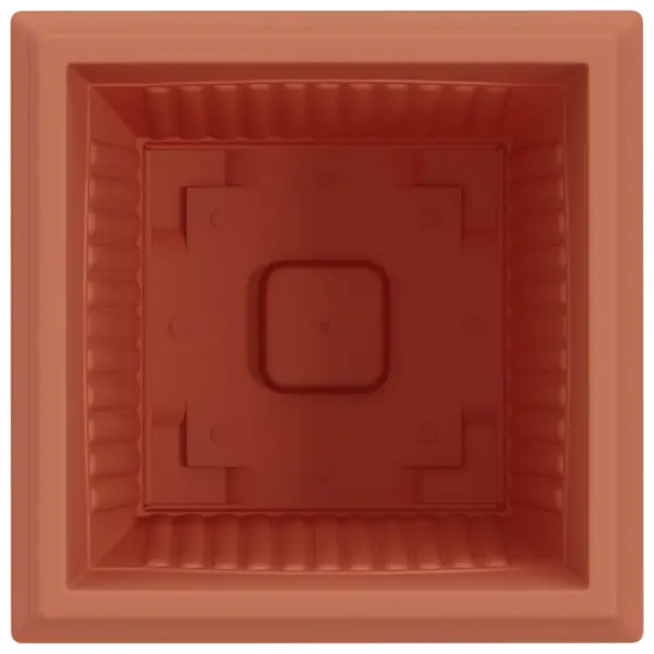 Ruutlillepotid drenaažiavadega, kohviroosa plastmass, 6 tk, 43 x 43 x 33,5 cm – 7