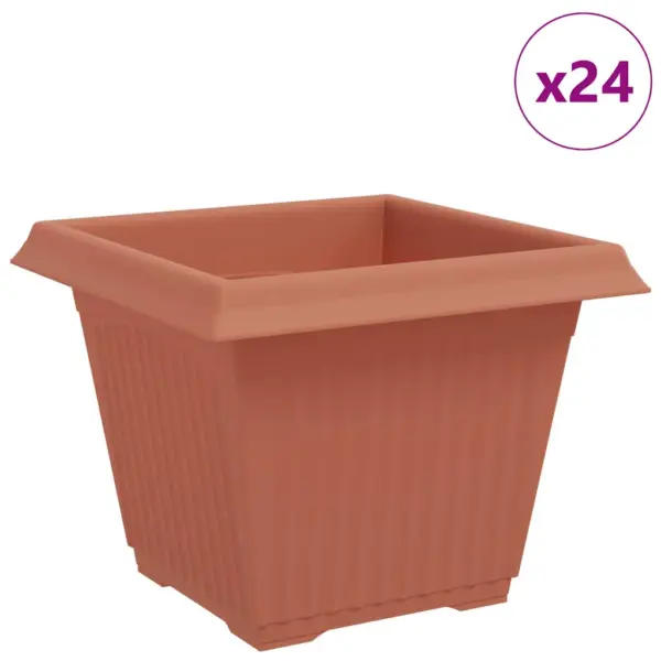 Ruutlillepotid 24 tk, kohviroosa plastmass, 28,5 x 28,5 x 22 cm – 2