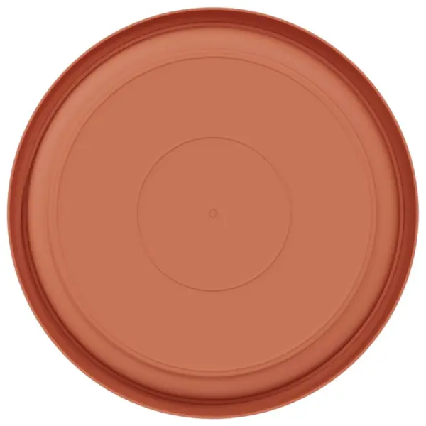 Ümmargused plastmassist lillealused, kohviroosad, 6 tk, Ø 23,5 x 2,5 cm – 6