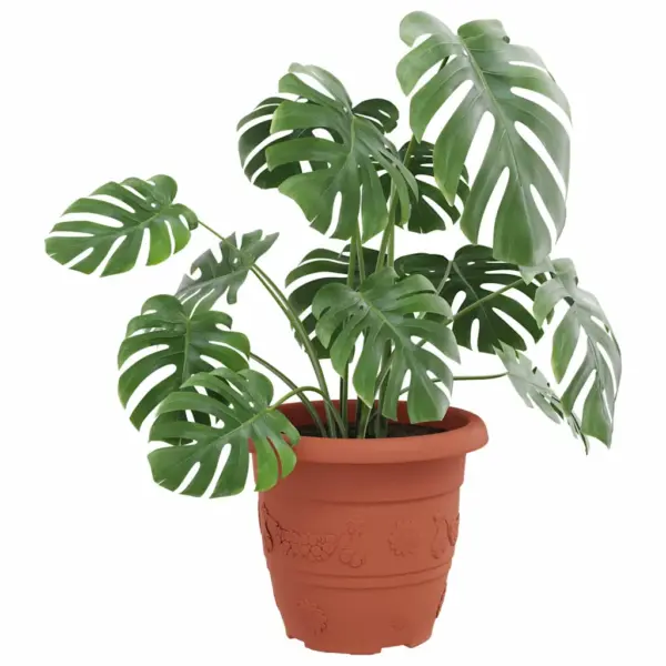 Ümmargused plastlillepotid drenaažiavadega, kohviroosa, Ø 26 x 21,5 cm, 6 tk – 3