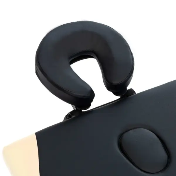 2-tsooniline kokkupandav massaažilaud alumiiniumraamiga, must ja beež, 191 x 70 cm – 5