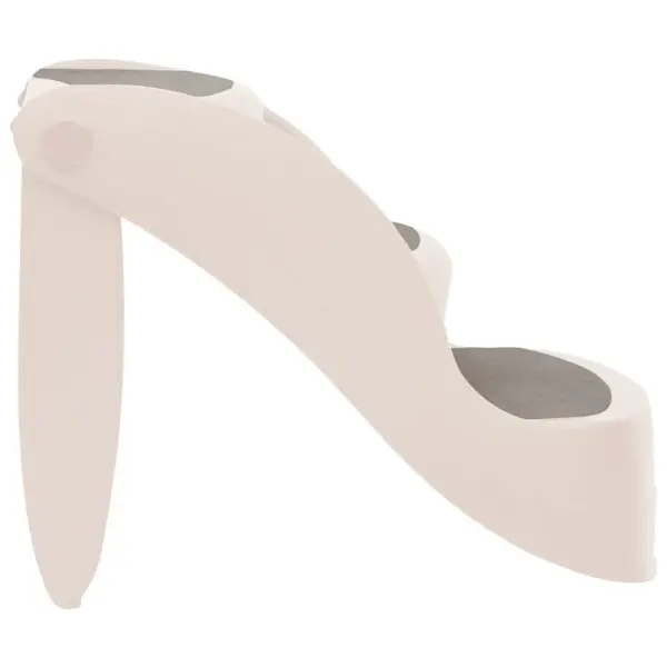 Kokkupandav 3-astmeline lemmikloomatrepp libisemiskindlate astmetega, kreemjasvalge plast, 38 x 50 x 38 cm – 4