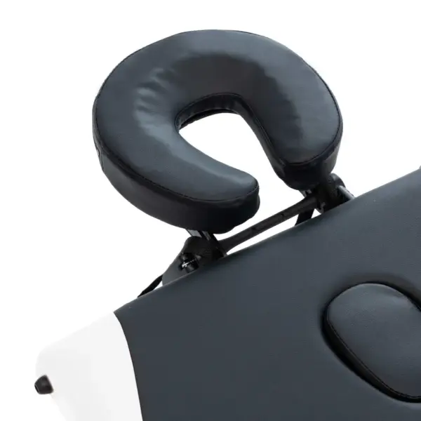 3 tsooniga kokkupandav massaažilaud alumiiniumraamiga, must-valge, 191 x 70 cm – 6