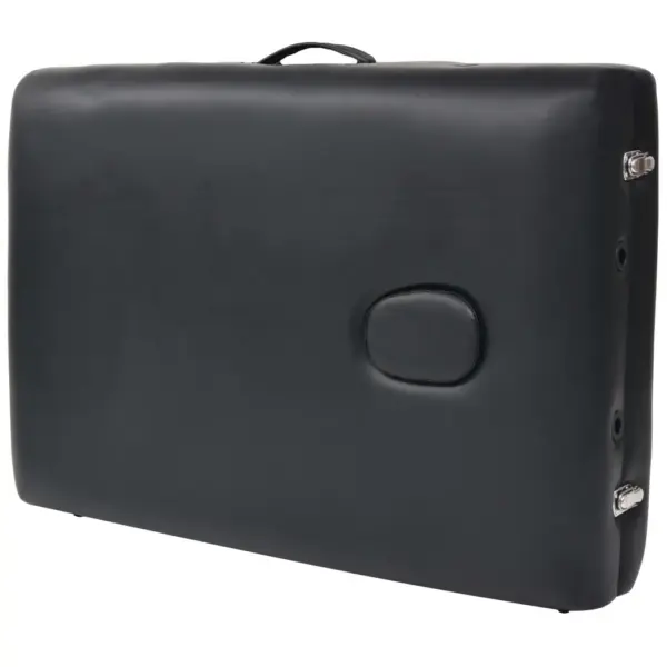 3-tsooniline kokkupandav massaažilaud ja massaažitool komplekt, must, 10 cm pehmendusega – 11