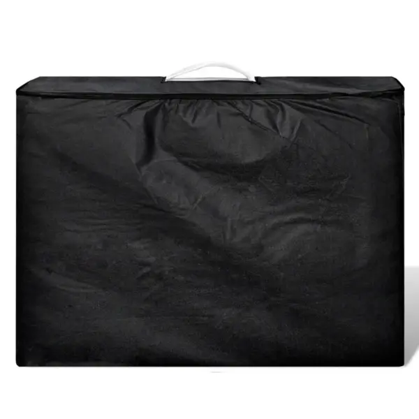 Kreemjasvalge 3-tsooniline kokkupandav massaažilaud puitraamiga, 186 x 68 cm – 2