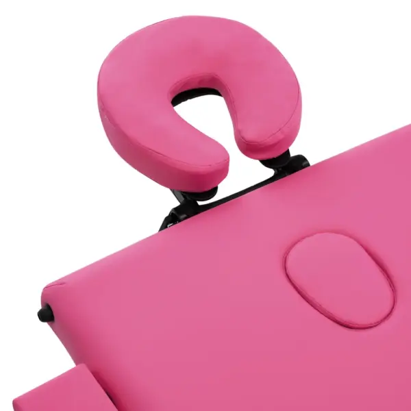 Kokkupandav 3-tsooniline massaažilaud alumiiniumraamiga, roosa, 191 x 70 cm – 5