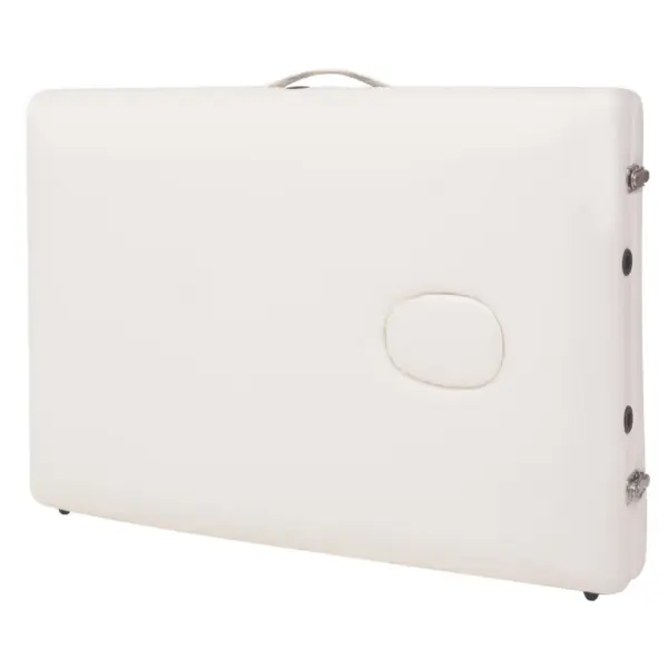 Kokkupandav 3-tsooniline massaažilaud, 10 cm polster, valge, reguleeritava kõrgusega – 10