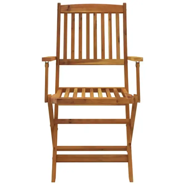 9-osaline kokkupandav akaatsiapuidust aiamööbli komplekt, pruun, laud 160 x 85 cm – 4