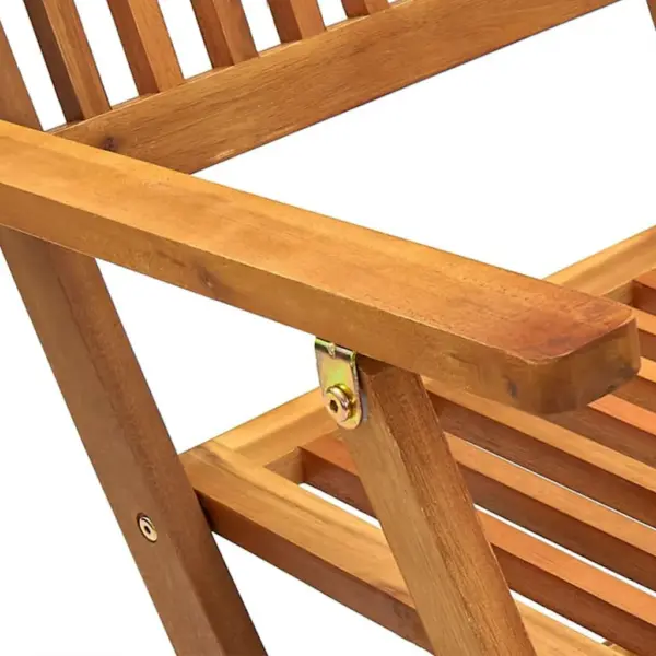 9-osaline kokkupandav akaatsiapuidust aiamööbli komplekt, pruun, laud 160 x 85 cm – 5