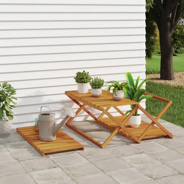 3-korruseline kokkupandav akaatsiapuidust riiul, pruun, 70 x 31 x 63 cm – 3