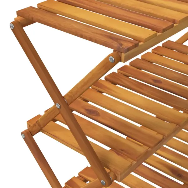 3-korruseline kokkupandav akaatsiapuidust riiul, pruun, 70 x 31 x 63 cm – 10