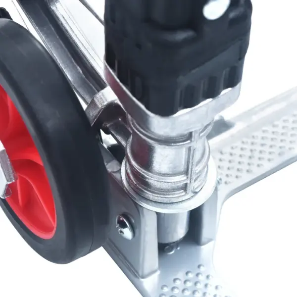 Kokkupandav alumiiniumist trepikäru treppidel veoks, 70 kg, hõbedane-must-punane – 8