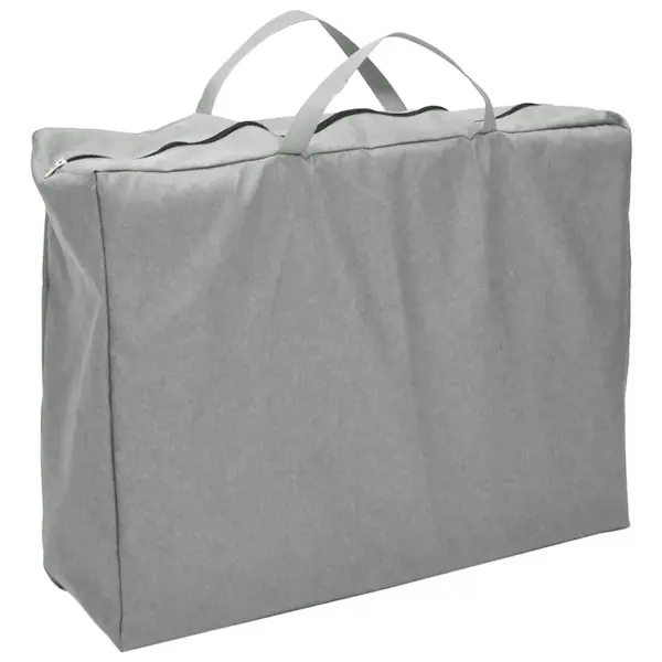 Kokkupandav beebi mänguaedik ja reisivoodi madratsiga, helehall, linane kangas, 110 x 82 x 67 cm – 8