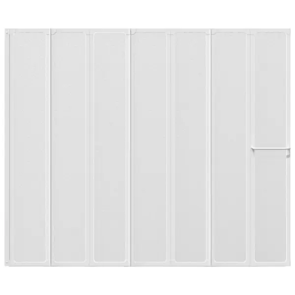 Kokkupandav duši- ja vannisein rätikuhoidjaga, 7 paneeli, valge, 140 x 168 cm – 4
