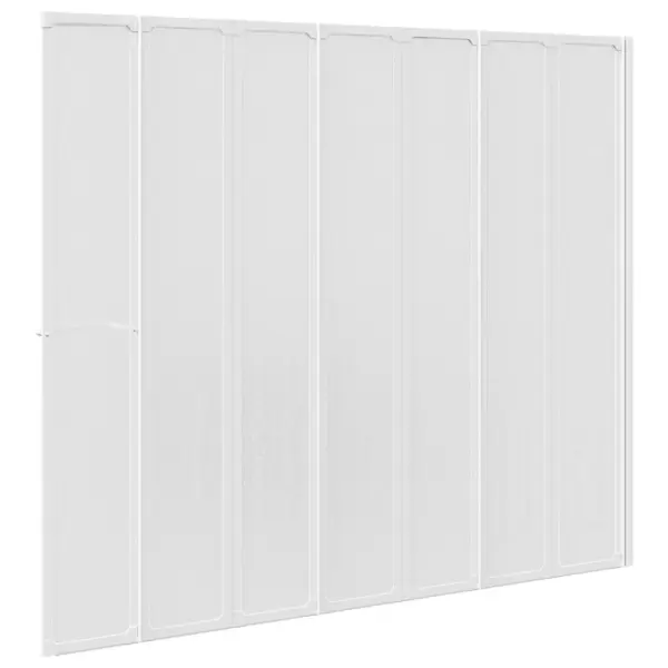 Kokkupandav duši- ja vannisein rätikuhoidjaga, 7 paneeli, valge, 140 x 168 cm – 8