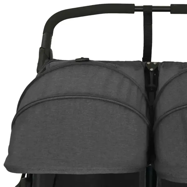 Kokkupandav kaksikute jalutuskäru reguleeritava käepidemega, antratsiithall – 8