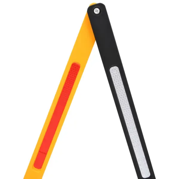 Kokkupandav liiklustõke helkurribadega, kollane-must, PE, 250 x 38 x 96 cm – 6