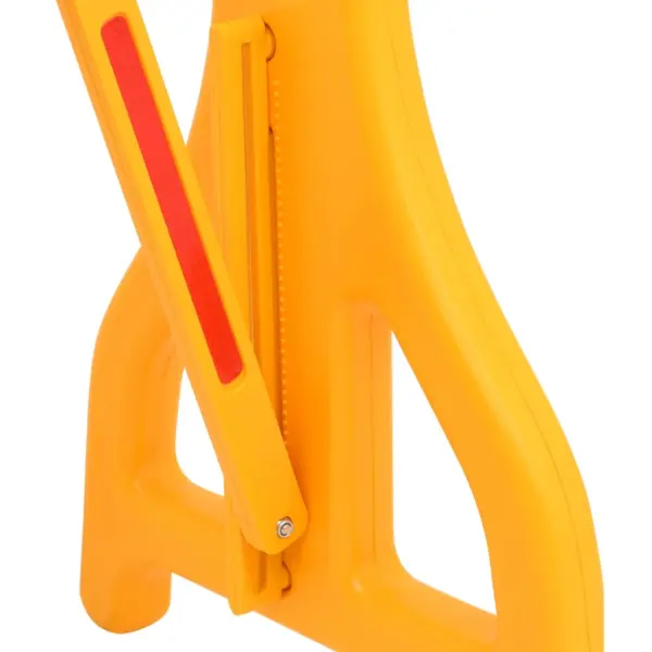 Kokkupandav liiklustõke helkurribadega, kollane-must, PE, 250 x 38 x 96 cm – 7