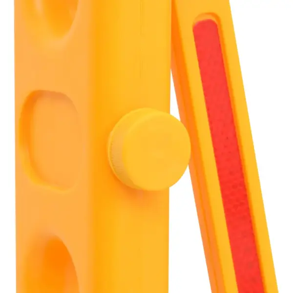 Kokkupandav liiklustõke helkurribadega, kollane-must, PE, 250 x 38 x 96 cm – 8