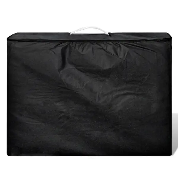 Kreemvalge kokkupandav massaažilaud, 2 tsooni, alumiiniumraamiga, reguleeritav kõrgus 59–81 cm – 4