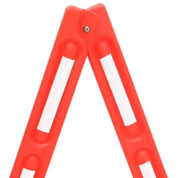 Kokkupandav punane liiklustõke helkurribadega, PE, 210 x 50 x 105 cm – 8