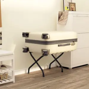 Kokkupandav seljatoega pagasialus, must, teras ja nailon, 56 x 39 x 52 cm