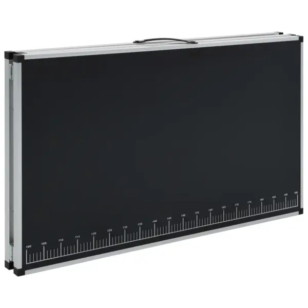 Kokkupandav kolmeosaline tapeetimislaud joonlauaga, must, MDF ja alumiinium, 300 x 60 x 78 cm – 6