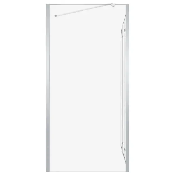 Kokkupandav vannisein läbipaistvast karastatud klaasist, hõbedane alumiinium, 120 x (67-69) x 130 cm – 5