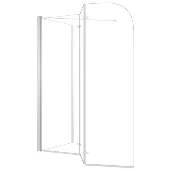 Kokkupandav vannisein läbipaistvast karastatud klaasist, hõbedane alumiinium, 120 x (67-69) x 130 cm – 8