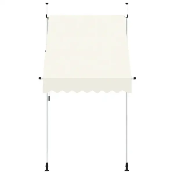 Kokkupandav käsitsi juhitav varikatus akendele ja terrassile, kreemjas, 150 cm – 3