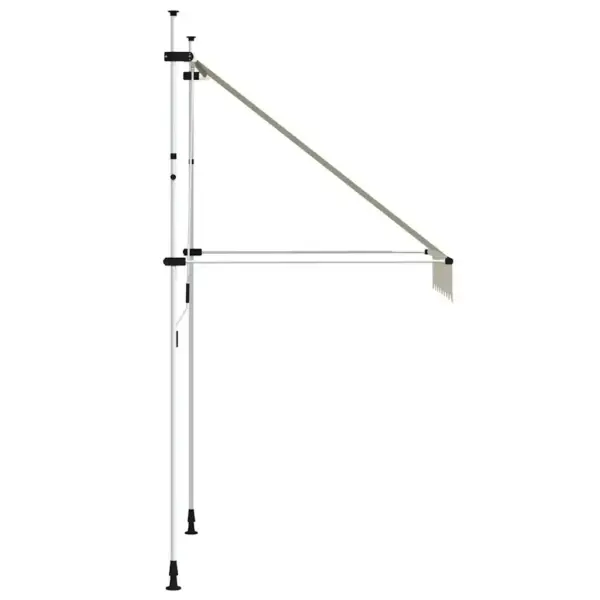 Kokkupandav käsitsi juhitav varikatus akendele ja terrassile, kreemjas, 150 cm – 4