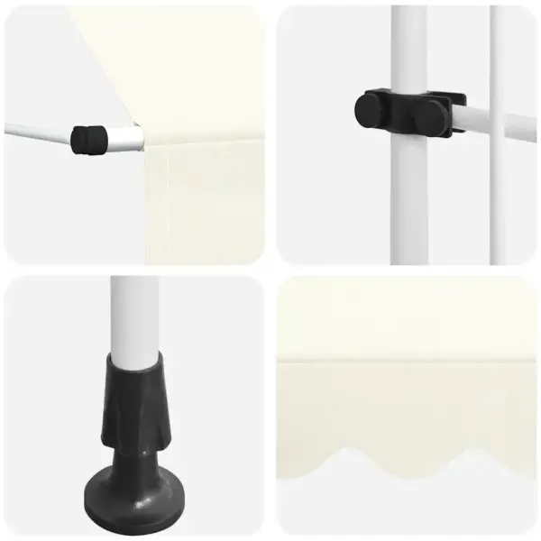 Kokkupandav käsitsi juhitav varikatus akendele ja terrassile, kreemjas, 150 cm – 7