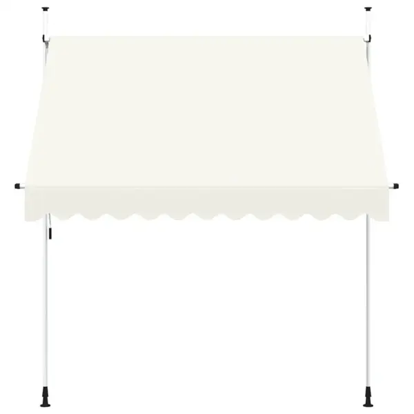 Kokkupandav varikatus käsivändaga, kreemjasvalge, 250 cm – 3