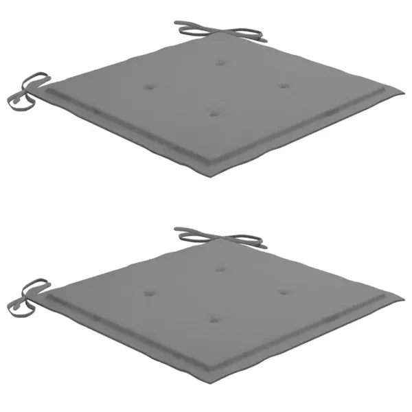 Kokkupandavad akaatsiapuidust aiatoolid patjadega, 2 tk, hall – 4