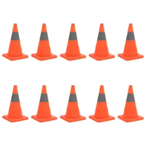 Kokkupandavad pop-up liikluskoonused helkurribadega, 10 tk, 42 cm