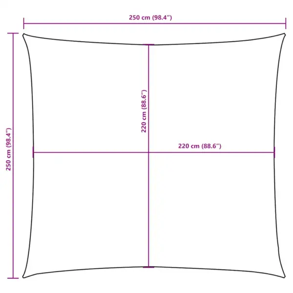 Kandiline kollane päikesepuri, PU-kattega oxford-kangas, veekindel ja UV-kaitsega, 2,5 x 2,5 m – 10