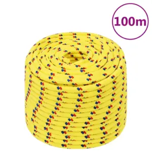 Polüpropüleenist paadiköis, kollane, 12 mm, 100 m rull