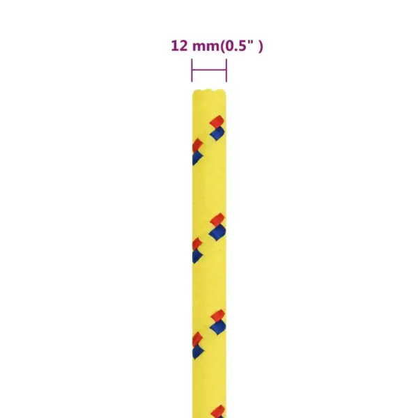 Polüpropüleenist paadiköis, kollane, 12 mm, 100 m rull – 6