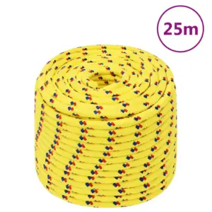 Paadiköis polüpropüleenist, kollane, 14 mm, 25 m
