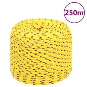 Polüpropüleenist paadiköis, kollane, 10 mm, 250 m rull