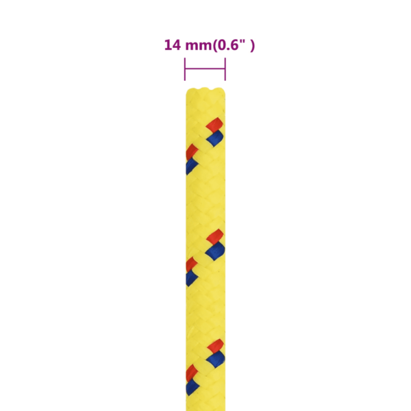 Polüpropüleenist paadiköis, kollane, 14 mm, 100 m - 6