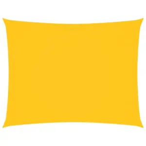 Veekindel ristkülikukujuline päikesepuri, kollane, 2 x 3,5 m, PU-kattega oxford-kangas