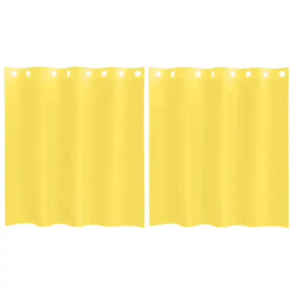 Poolläbipaistev voile kardinapaar rõngastega, kollane, 2 tk, 140 x 140 cm – 2