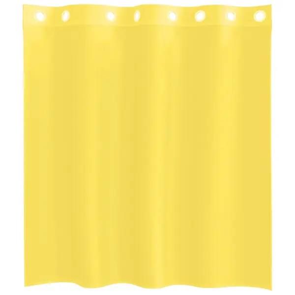 Poolläbipaistev voile kardinapaar rõngastega, kollane, 2 tk, 140 x 140 cm – 4
