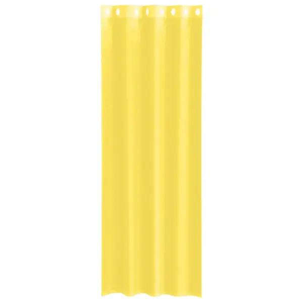 Läbipaistvad kollased voile kardinad rõngastega, 2 tk, 140 x 260 cm - 4